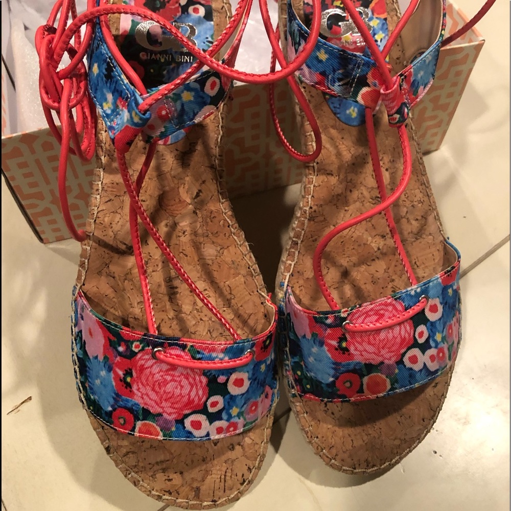 GB multi color sandals